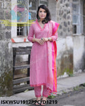 Handloom Kurti With Handloom Cotton Pant And Linen Dupatta-ISKWSU1912PPC/D1219