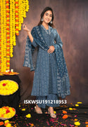 Printed Cotton A-Line Kurti With Pant And Dupatta-ISKWSU191218953