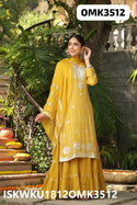 Printed Maslin Kurti With Chiffon Dupatta-ISKWKU1812OMK3512