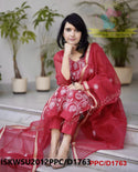 Embroidered Kota Doriya Kurti With Cotton Pant And Dupatta-ISKWSU2012PPC/D1763