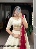 Embroidered Silk Lehenga With Blouse And Dupatta-ISKWLH010185970