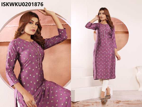 Printed Viscose Maslin Kurti-ISKWKU0201876