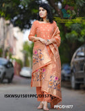 Banarasi Weaved Chanderi Kurti With Cotton Pant And Banarasi Silk Dupatta-ISKWSU1501PPC/D1577