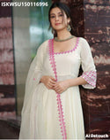 Embroidered Georgette Anarkali Kurti With Palazzo And Dupatta-ISKWSU150116996