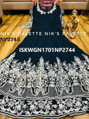 Embroidered Georgette Gown With Dupatta-ISKWGN1701NP2744/NP2743