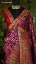 Banarasi Crepe Silk Saree With Blouse-ISKWSR2201HS3600