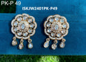 Kundan Earrings-ISKJW2501PK-P-49