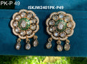 Kundan Earrings-ISKJW2501PK-P-49