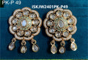 Kundan Earrings-ISKJW2501PK-P-49