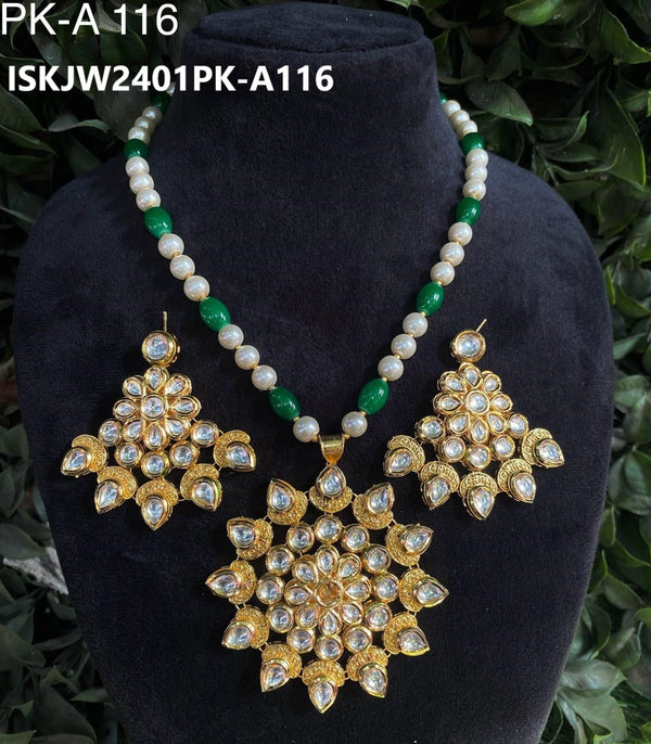 Kundan Jewelry Set-ISKJW2401PK-A116