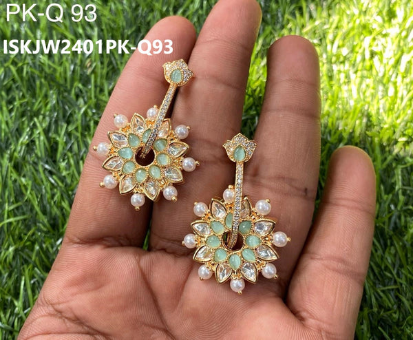 Kundan Earrings-ISKJW2401PK-Q-93