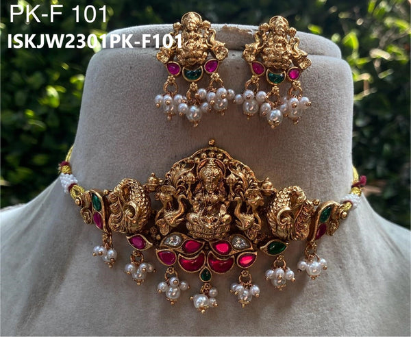 Kundan Jewelry Set-ISKJW2301PK-F101