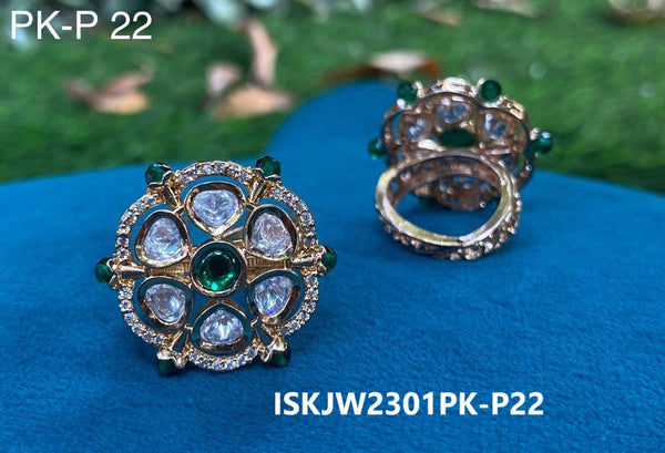 Kundan Ring-ISKJW2301PK-P22