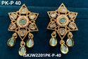 Kundan Earrings-ISKJW2301PK-P-40