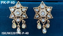 Kundan Earrings-ISKJW2301PK-P-40