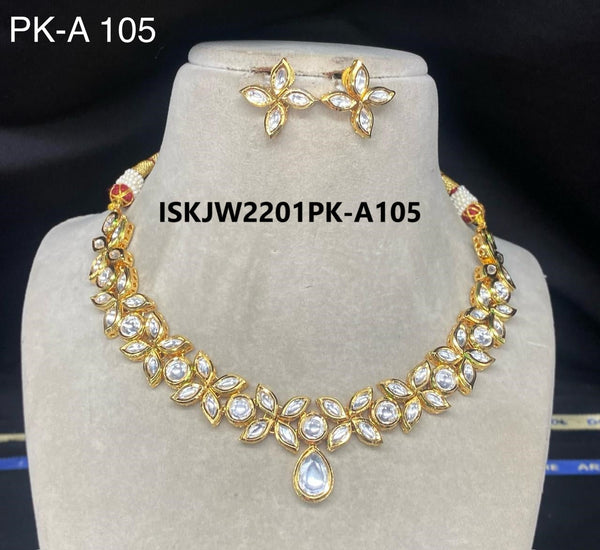 Kundan Jewelry Set-ISKJW2201PK-A105