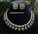 Kundan Jewelry Set-ISKJW2201PK-G154