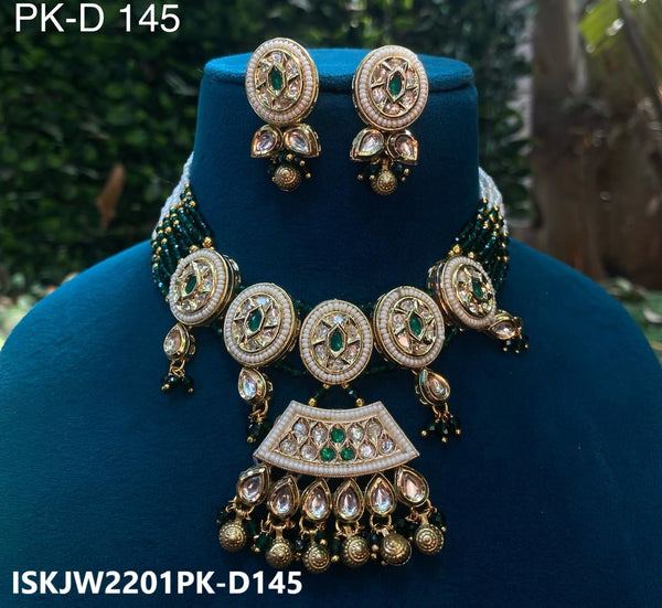 Kundan Jewelry Set-ISKJW2201PK-D145