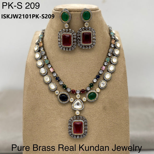 Kundan Jewelry Set-ISKJW2101PK-S209