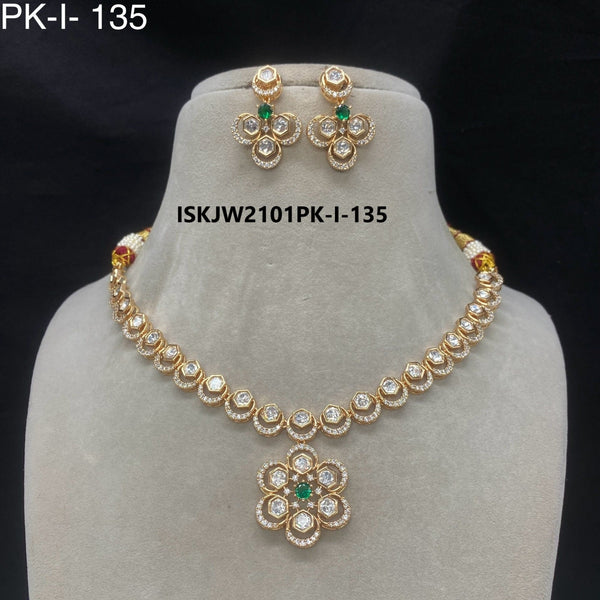 Kundan Jewelry Set-ISKJW2101PK-I-135