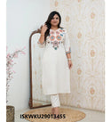 Embroidered Cotton Kurti With Pant-ISKWKU29013455