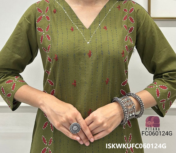 Printed Cotton Kurti With Palazzo-ISKWKUFC060124G