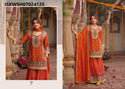 Embroidered Chinon Kurti With Digital Printed Sharara And Dupatta-ISKWSH07024125