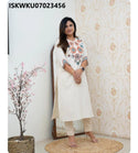 Embroidered Cotton Kurti With Pant-ISKWKU07023456