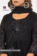 Embroidered Malmal Cotton Kurti With Cotton Pant And Dupatta-ISKWSUFC130325K