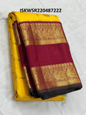 Kanchipuram Handloom Silk Saree With Contrast Blouse-ISKWSR220487222