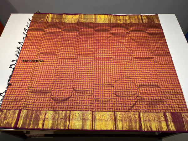 Kanchipuram Handloom Silk Saree With Blouse-ISKWSR220487226