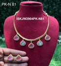 Pure Copper Kundan Jewelry Set-ISKJW2904PK-N81