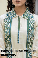 Embroidered Cotton Tunic-ISKWTU0205OMK2985
