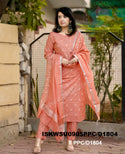 Embroidered Cotton Silk Kurti With Pant And Dupatta-ISKWSU0905PPC/D1804