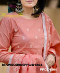 Embroidered Cotton Silk Kurti With Pant And Dupatta-ISKWSU0905PPC/D1804