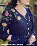 Embroidered Cotton Kurti With Pant And Malmal Cotton Dupatta-ISKWSU0905PPC/D1834