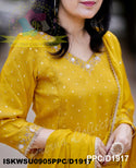 Silk Weaved Banarasi Kurti With Silk Pant And Chinon Dupatta-ISKWSU0905PPC/D1917