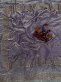 Embroidered Shimmer Silk Saree With Blouse-ISKWSR110571209