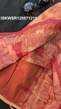 Chanderi Weaved Silk Saree With Contrast Blouse-ISKWSR120571211