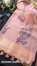 Chanderi Weaved Silk Saree With Contrast Blouse-ISKWSR120571211