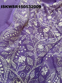 Embroidered Cotton Saree With Blouse-ISKWSR150532009