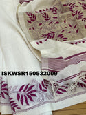 Embroidered Cotton Saree With Blouse-ISKWSR150532009