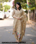 Banarasi Chanderi Silk Kurti With Silk Pant And Banarasi Dupatta-ISKWSU2306PPC/D1907