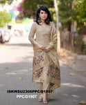 Banarasi Chanderi Silk Kurti With Silk Pant And Banarasi Dupatta-ISKWSU2306PPC/D1907