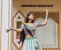Embroidered Viscose Rayon Lehenga With Blouse And Dupatta-ISKWNAV26062425