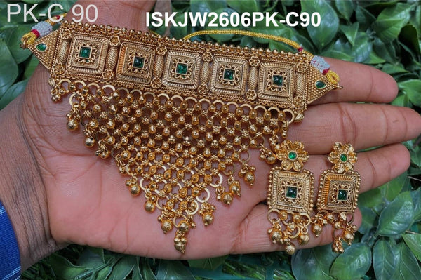 Pure Copper Necklace Set-ISKJW2606PK-C90