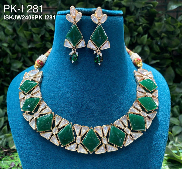 Kundan Jewelry Set-ISKJW2406PK-I281