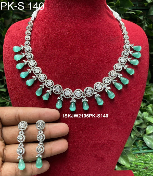 Kundan Necklace Set-ISKJW2106PK-S140
