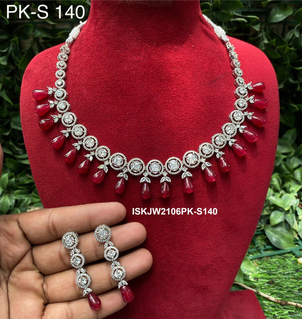 Kundan Necklace Set-ISKJW2106PK-S140