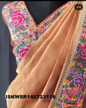 Embroidered Banarasi Handloom Tissue Saree With Blouse-ISKWSR140723118